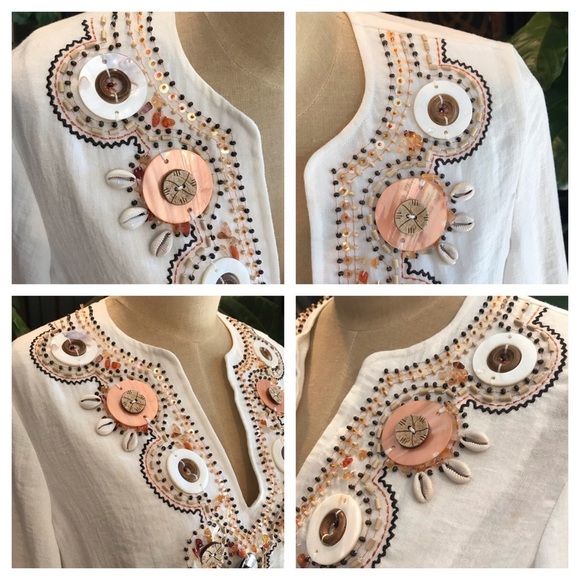 Jendo beaded boho festival tunic top - Picture 6 of 8